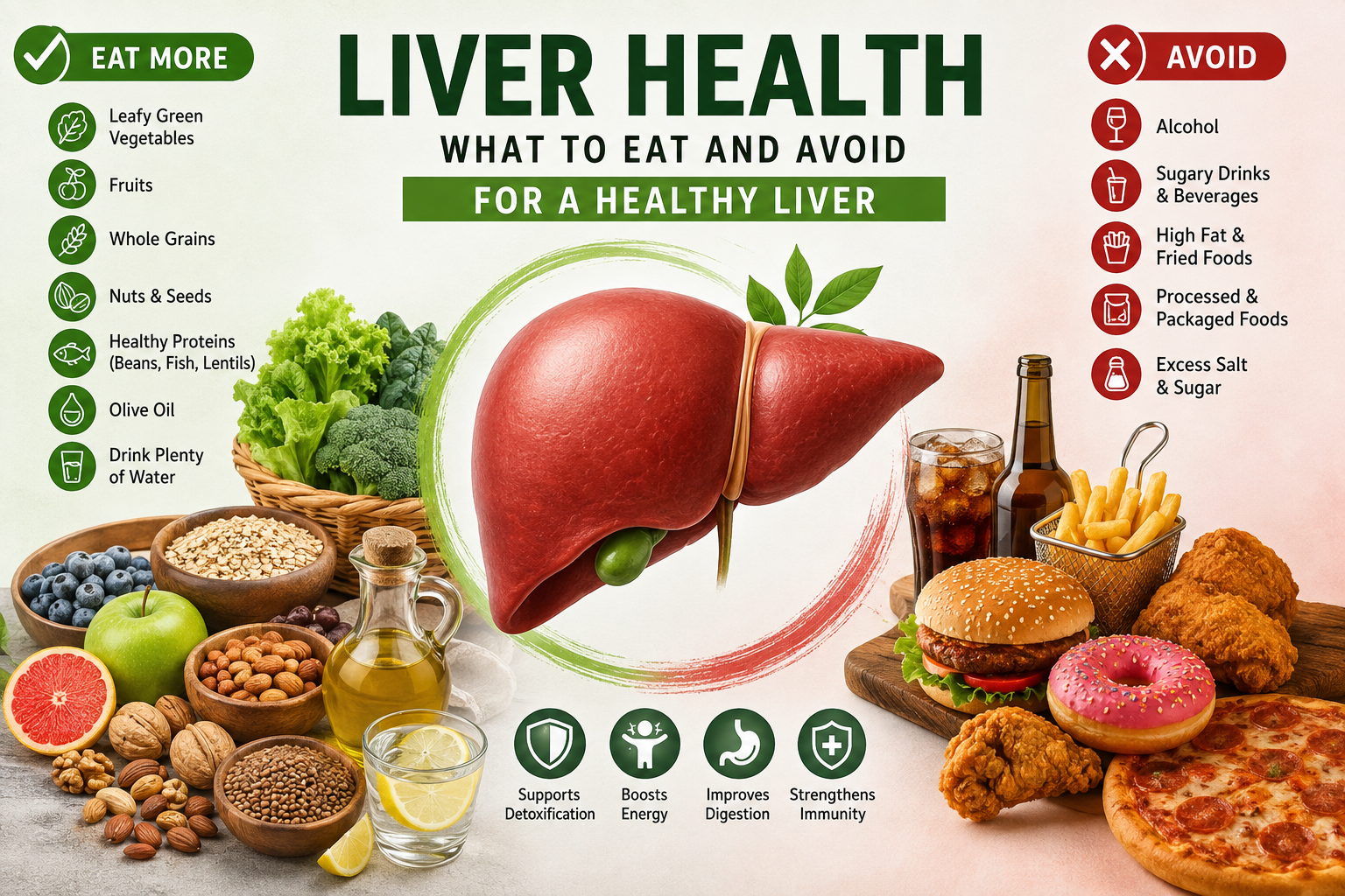 Liver Health foods to eat and avoid for a healthy liver